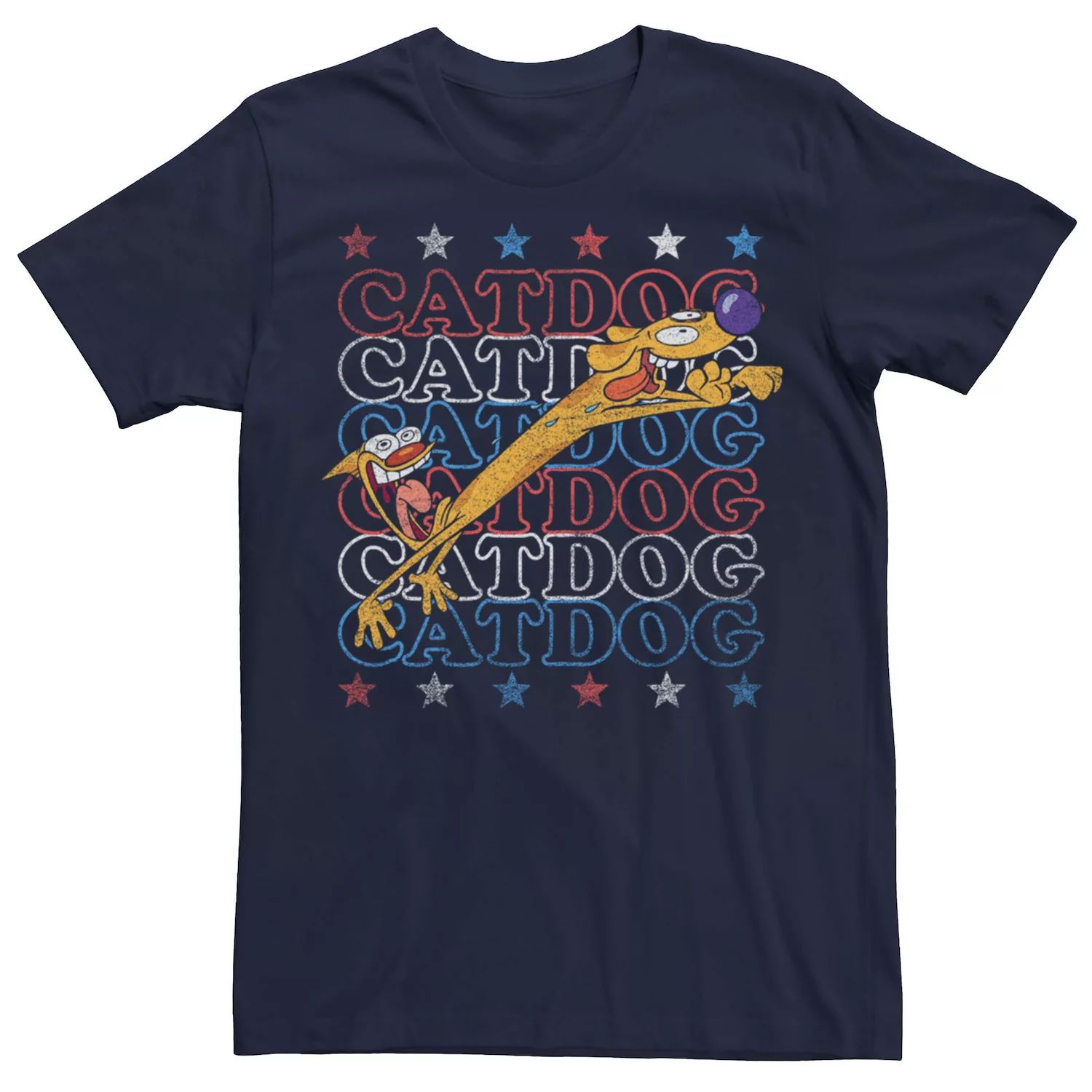 

Мужская футболка Nickelodeon Patriotic CatDog Licensed Character