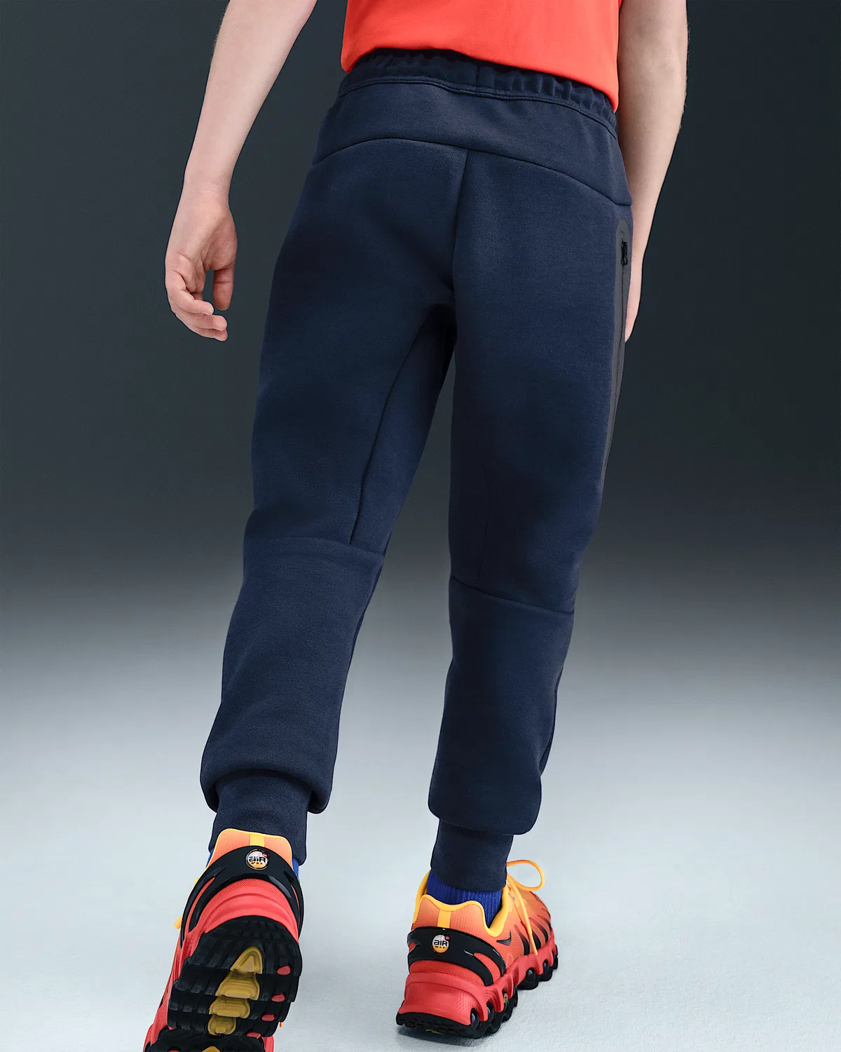 Джоггеры Nike Sportswear Tech Fleece для старших детей, Obsidian/Black/Black — фото 3
