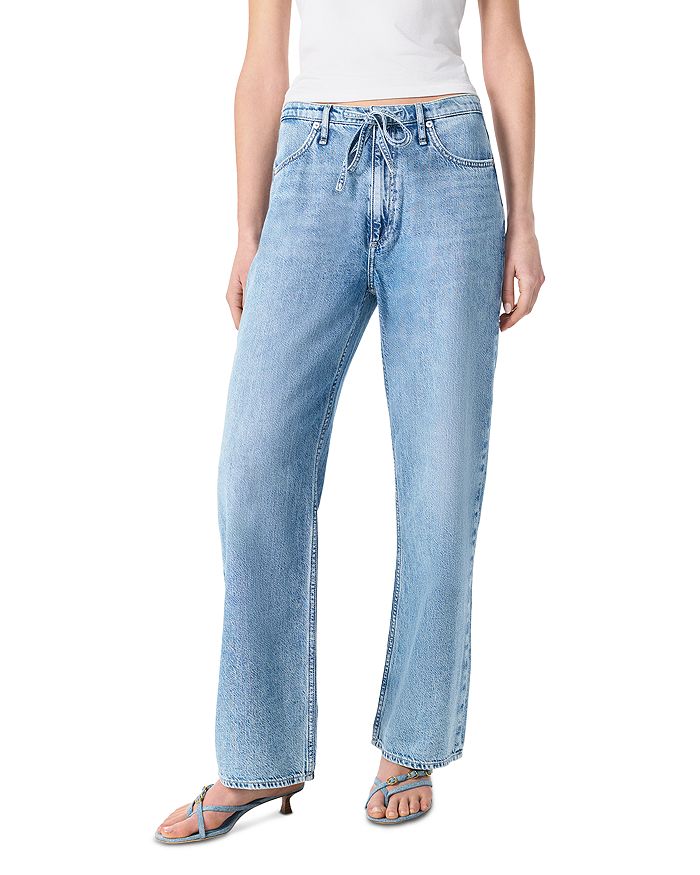 

Ультралёгкие джинсы Phoebe со шнурком в цвете Tildn rag & bone, синий