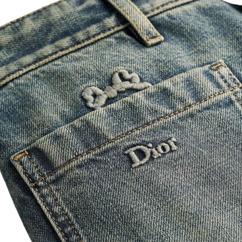 Джинсы женские blue moderate flared DIOR — фото 4