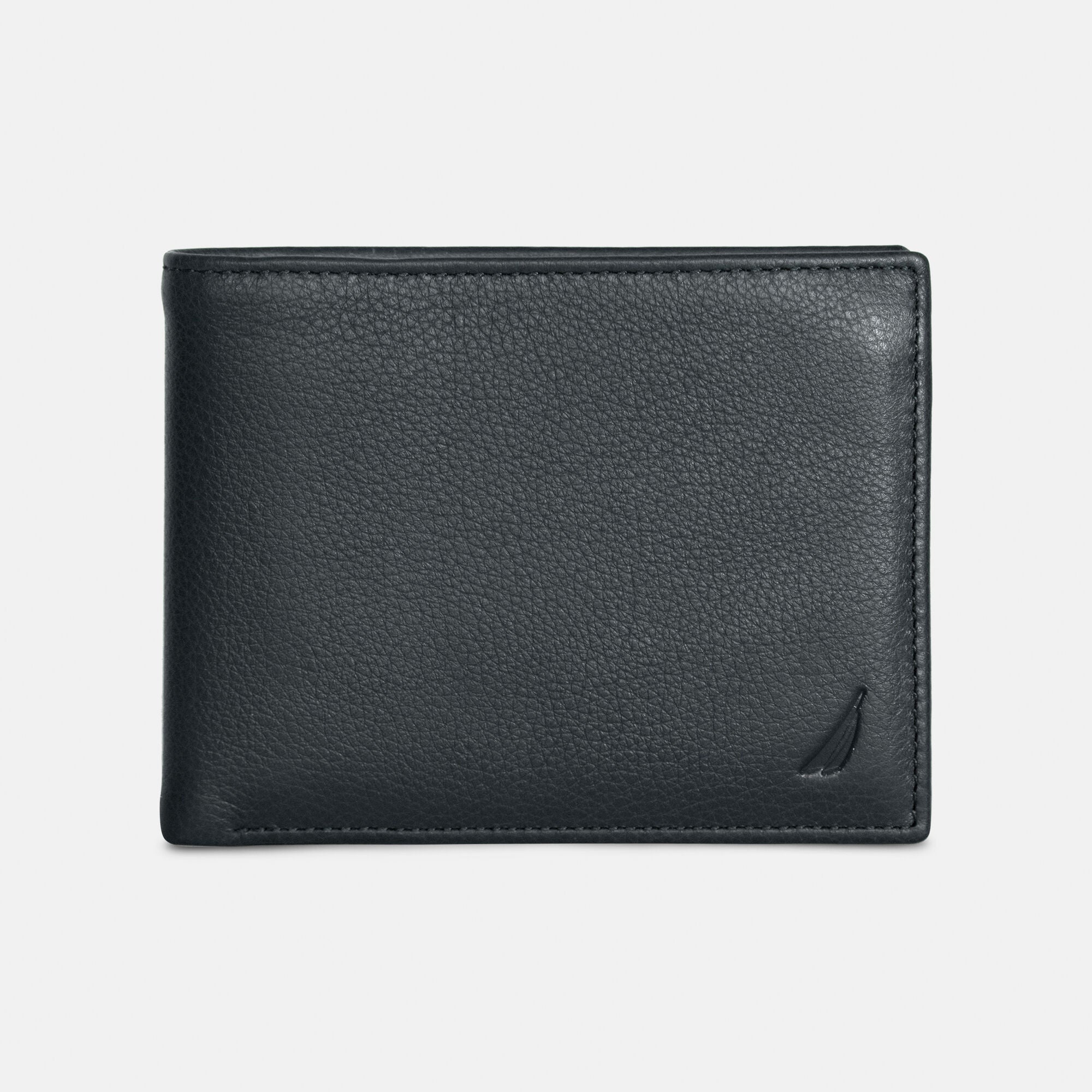 

Nautica мужской кожаный складной кошелек-пропуск, цвет true black