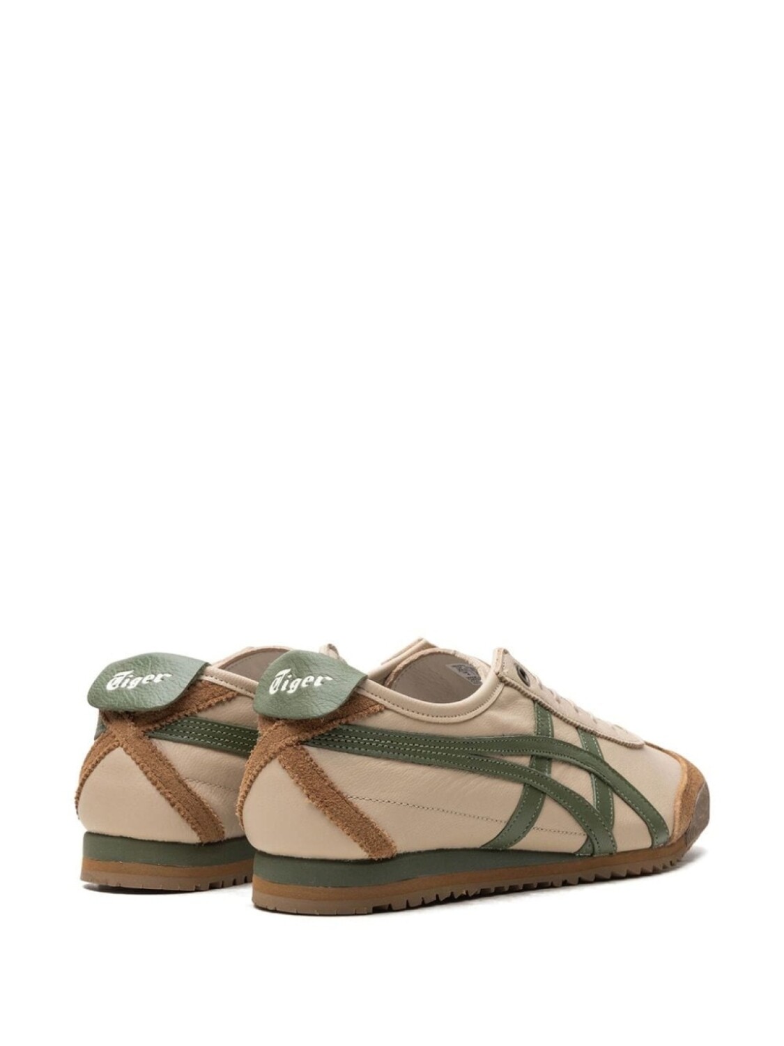 Кроссовки Onitsuka Tiger Tiger Mexico 66 SD "Бежевый/Коричневый/Зеленый", серый — фото 3