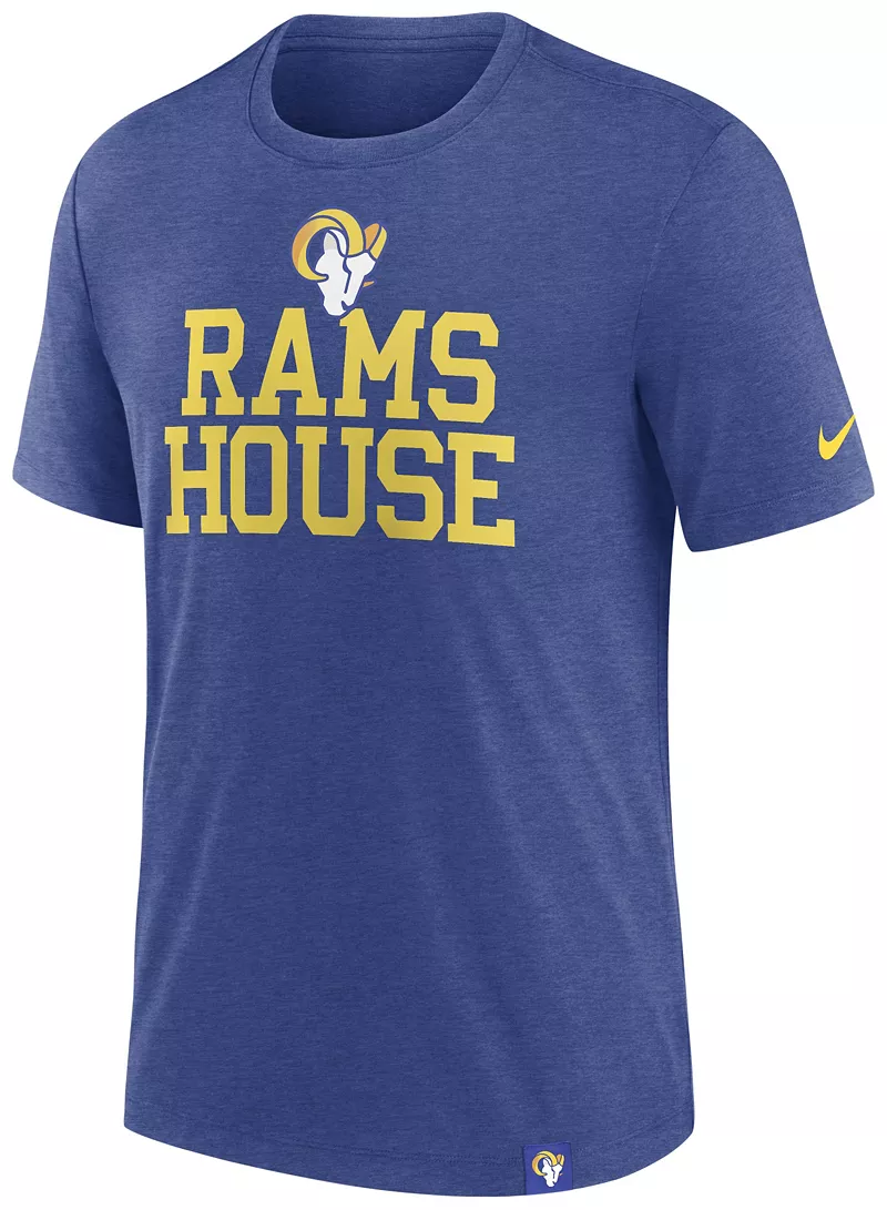 

Мужская синяя футболка Nike Los Angeles Rams Tri-Blend Local