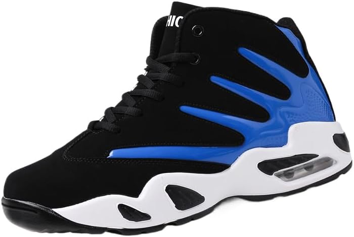 

Комфортные мужские баскетбольные кроссовки на высоком берце. Дышащие, с противоскользящей подошвой и амортизирующей воздушной подкладкой. Подходят для улицы и повседневного использования. Подходят для всех сезонов Fmshi, синий