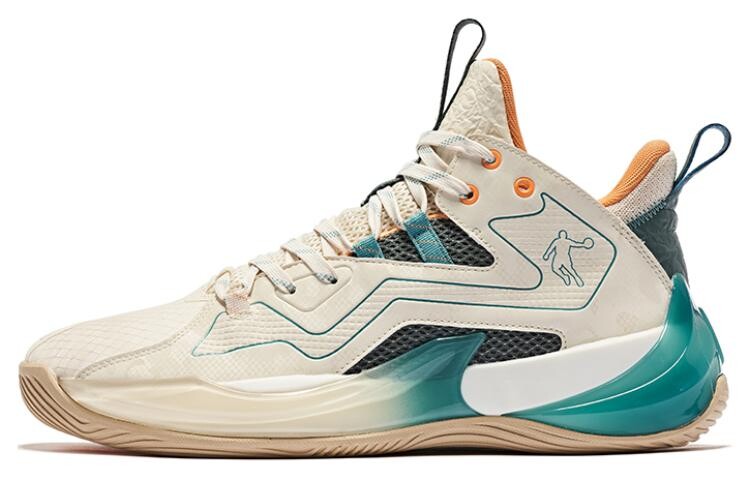 

Баскетбольные кроссовки Basketball Shoes Men Mid-Top Yellow/blue Qiaodan