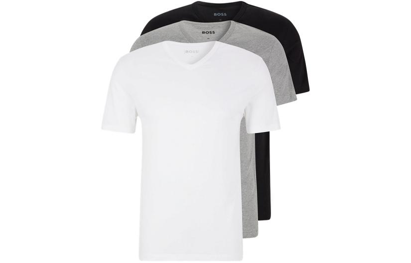 

HUGO BOSS Футболка мужская, комплект из 3 шт., белый+серые+черные