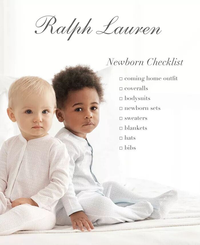 Леггинсы из эластичного хлопка для маленьких девочек Polo Ralph Lauren, синий — фото 2