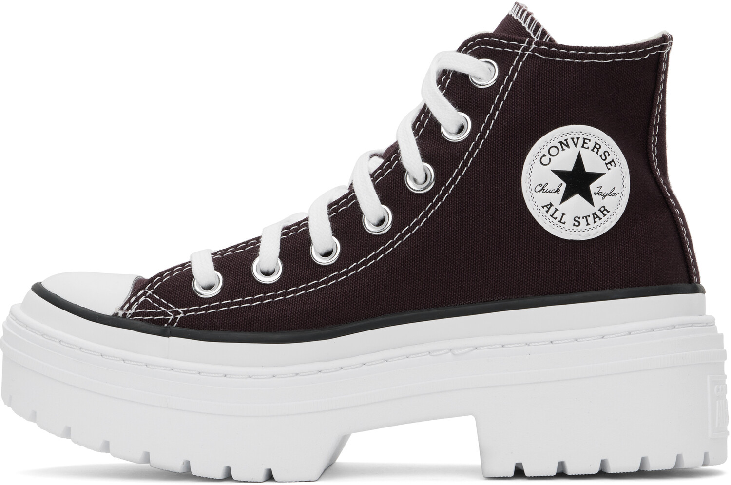 Кроссовки Chuck Taylor All Star бордового цвета с выступающим каблуком и платформой Converse — фото 3
