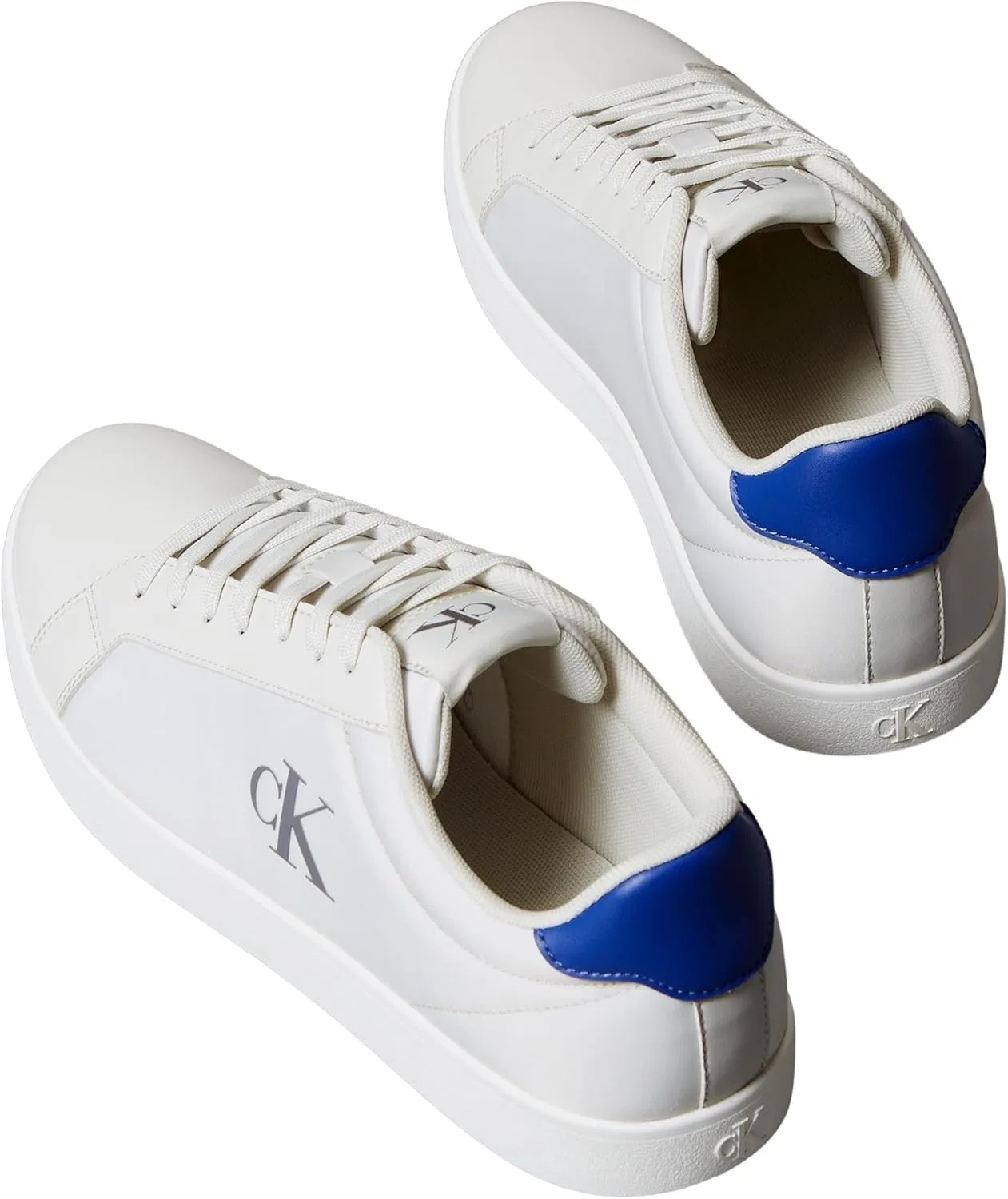 Мужские кроссовки Calvin Klein с чашеобразной подошвой и логотипом, 2-Blue Lily White Purple Blue — фото 2