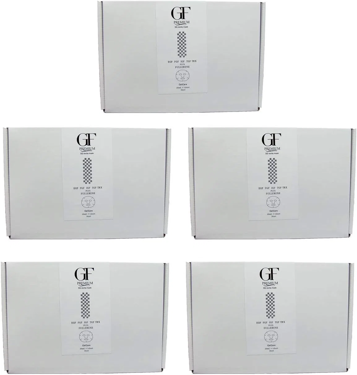 Маска для лица Celcare GF Premium Series 5G Revitator, 36 шт x 5 наборов