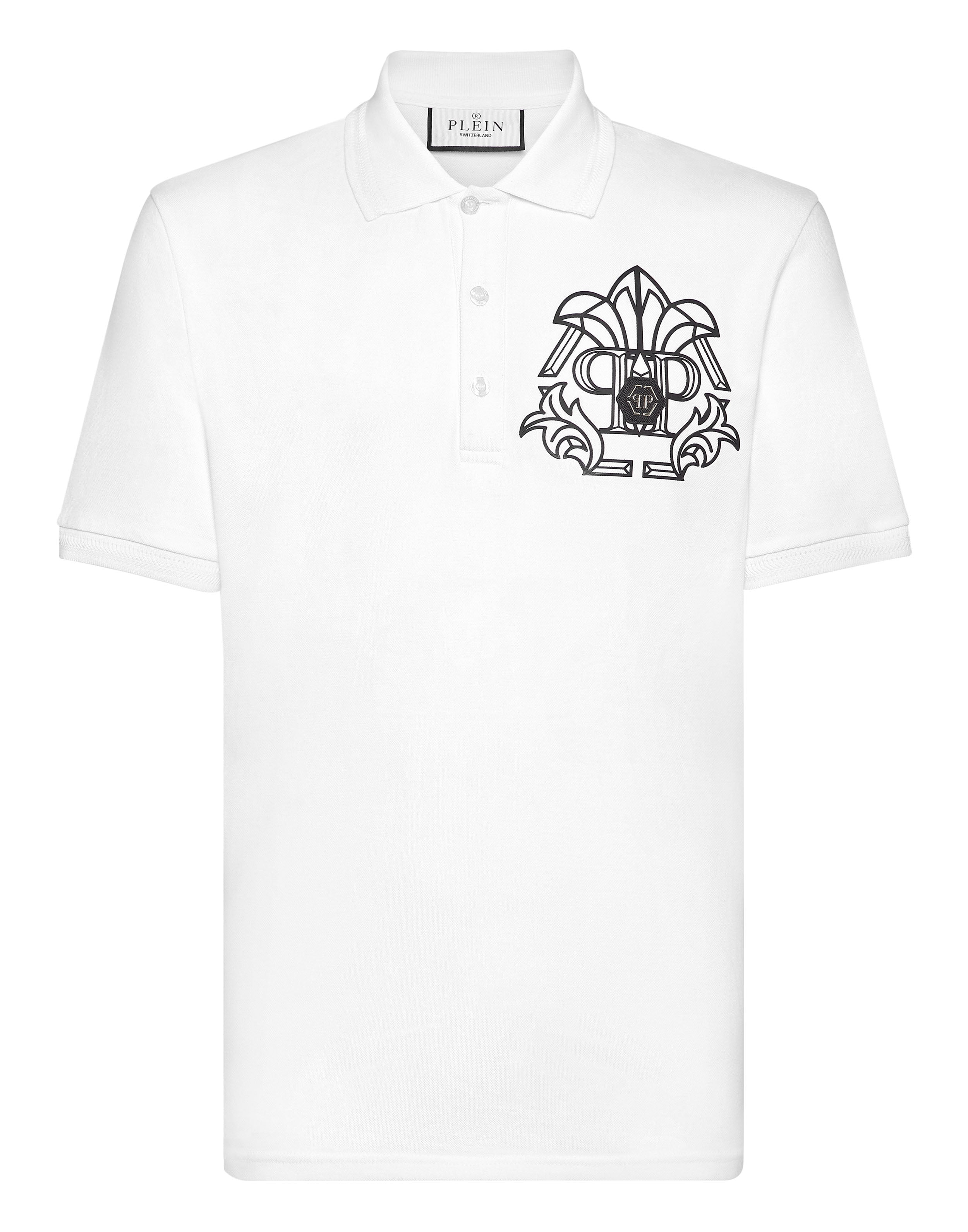 

Рубашка поло из пике SS Skull&Bones PHILIPP PLEIN, белый