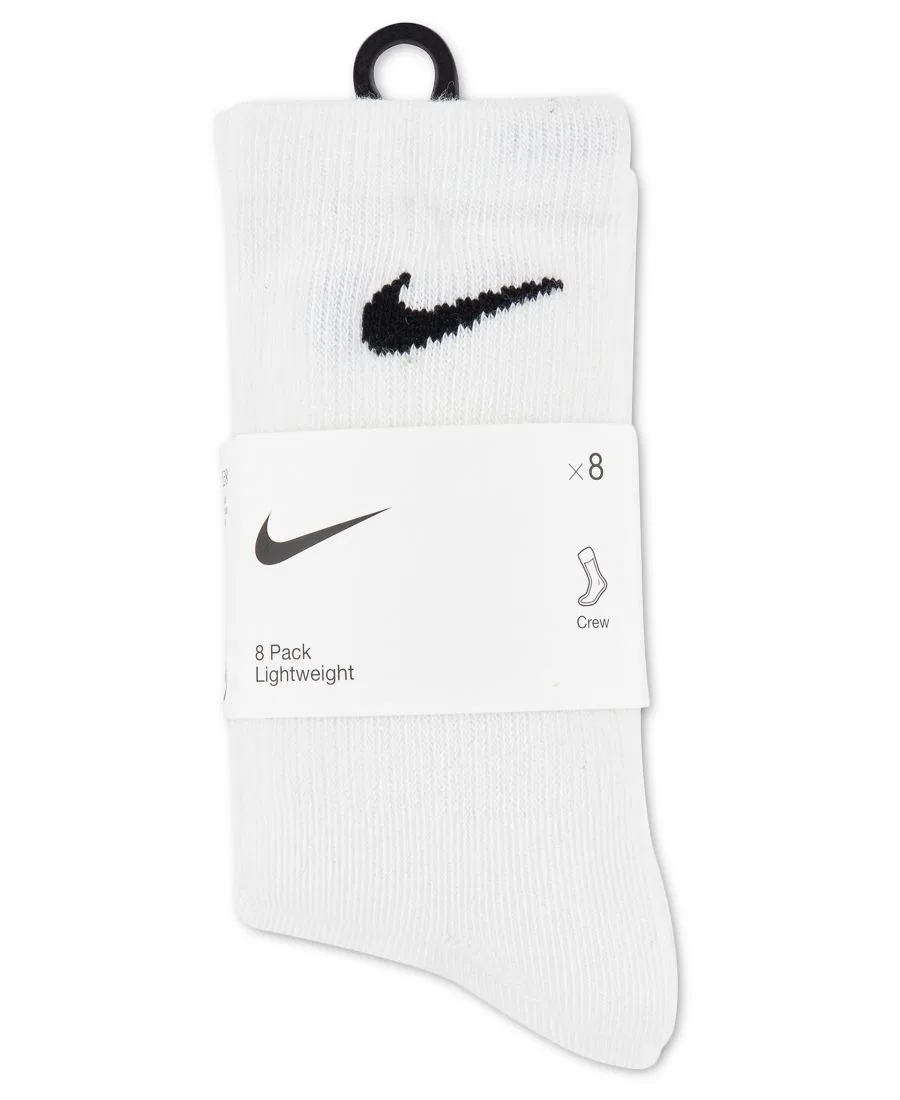 Детские носки средней высоты для мальчиков 4-7 лет, набор из 8 пар Nike, белый — фото 3