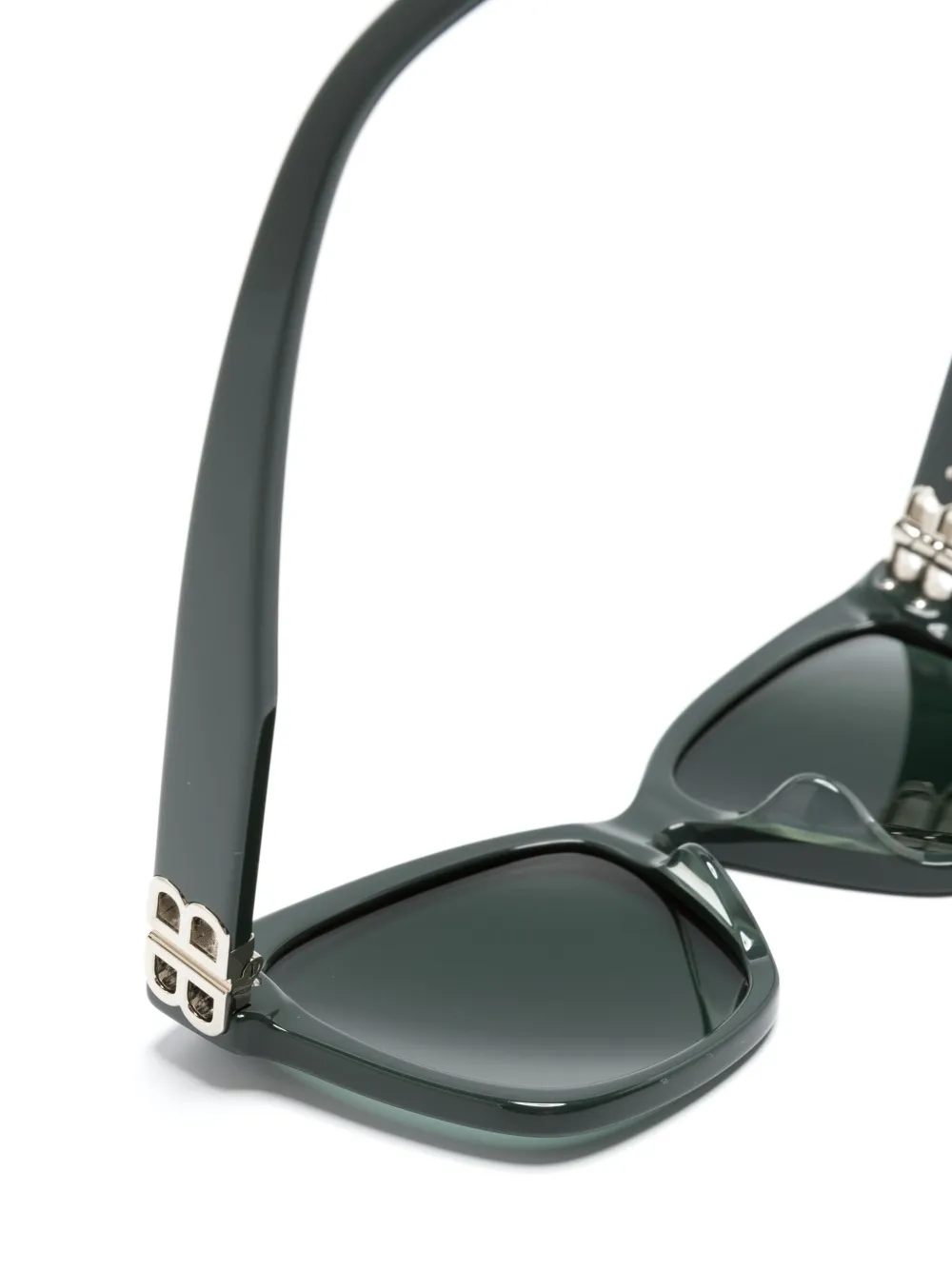 Солнцезащитные очки Dynasty в квадратной оправе Balenciaga Eyewear, зеленый — фото 3