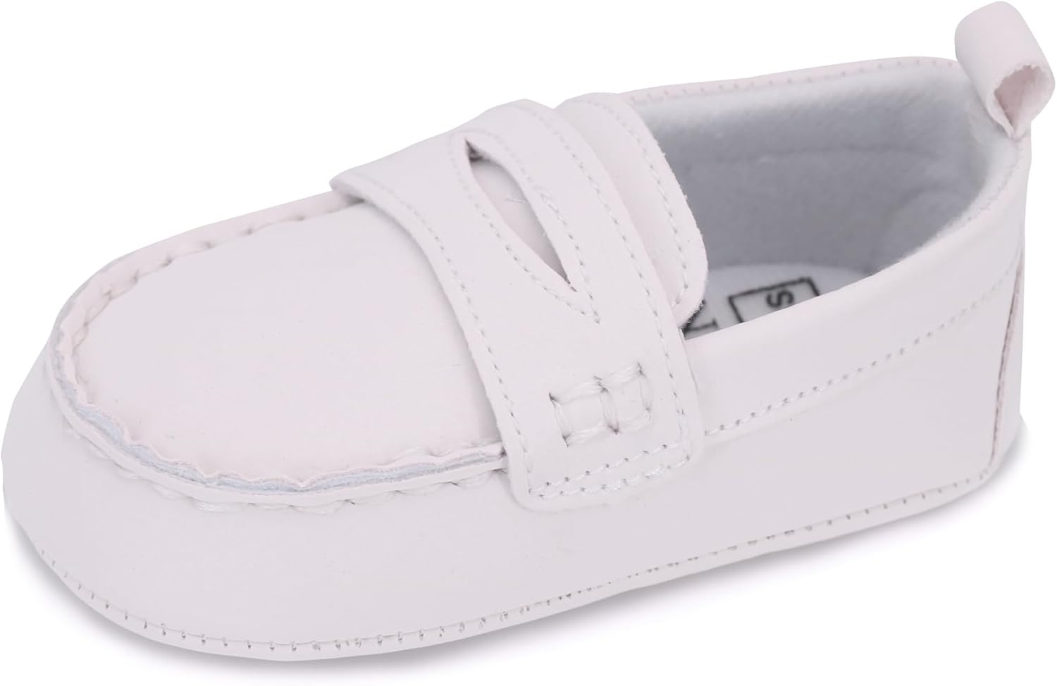 

Детские мокасины LONSOEN для девочек и мальчиков, обувь для первых шагов, белый