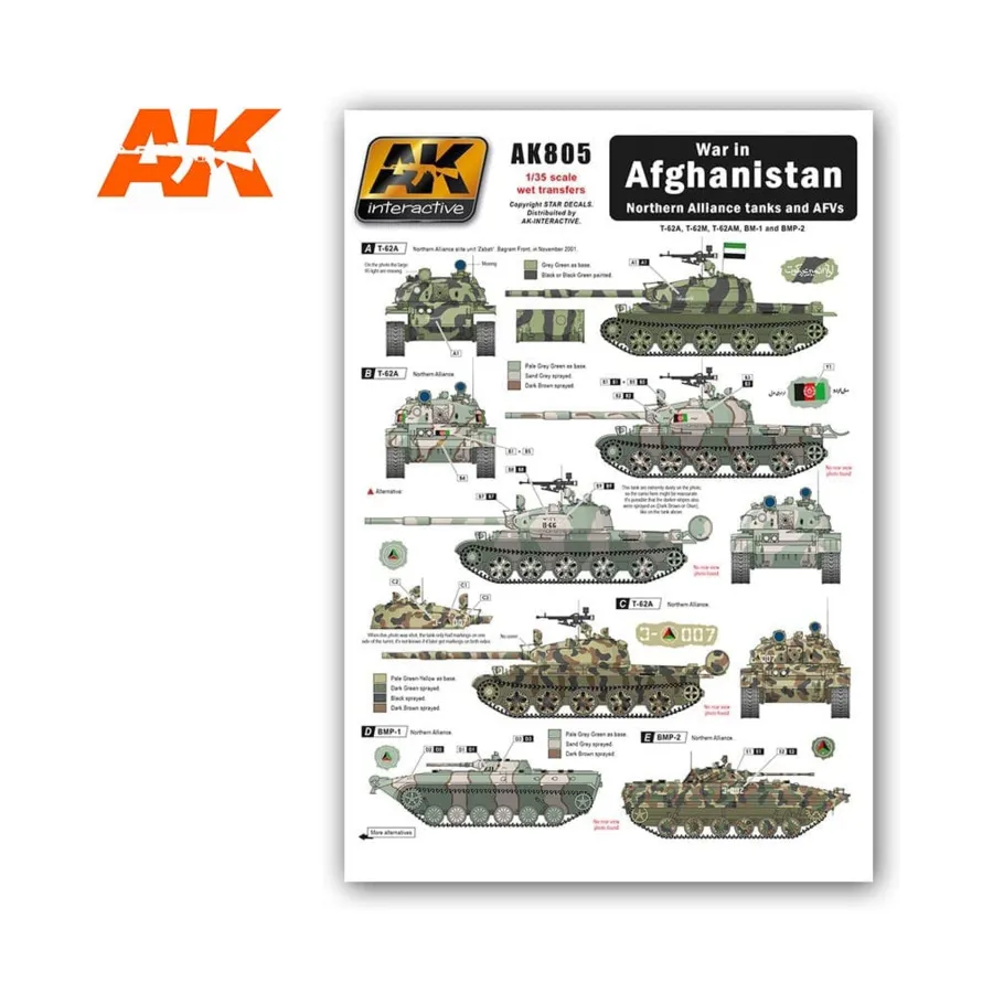 

Война в Афганистане, мокрый трансфер, Transfer Sheets (AK-Interactive)