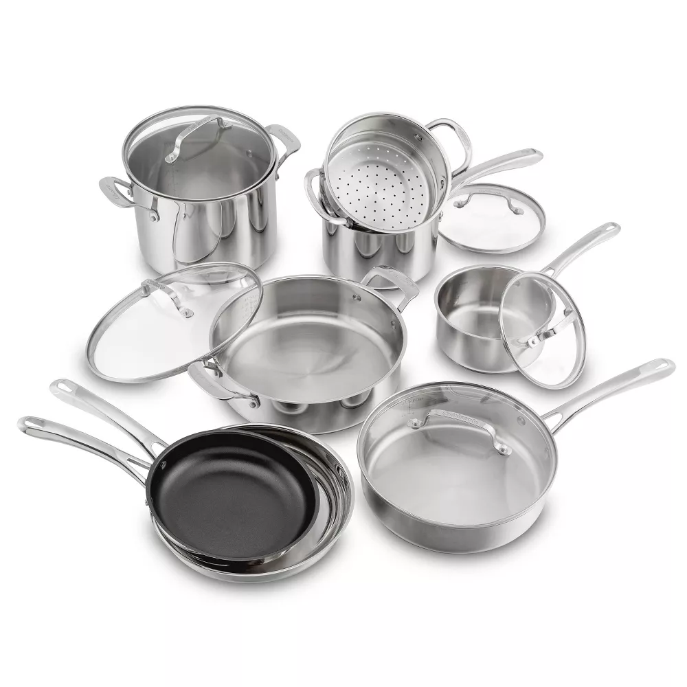 

Cuisinart 13 предметов Классический набор посуды из нержавеющей стали