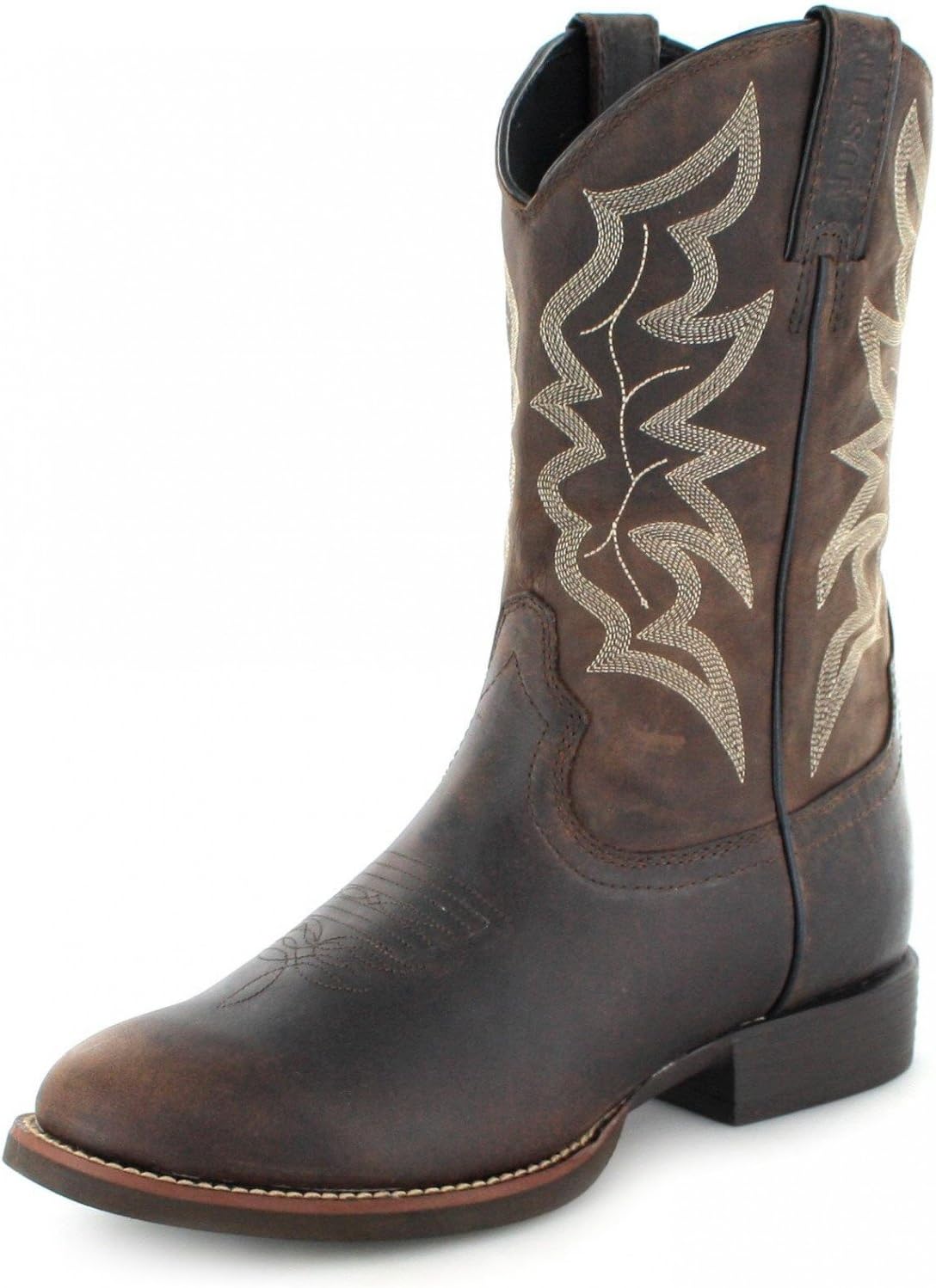 

Мужские вестерн-ботинки Justin Buster III 11 - коллекция Stampede - подошва из резины и коровьей кожи, коричневый