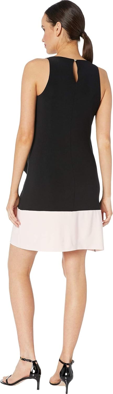 Женское трикотажное платье Tommy Hilfiger Colorblock Layer, Black/Ballerina Pink — фото 3