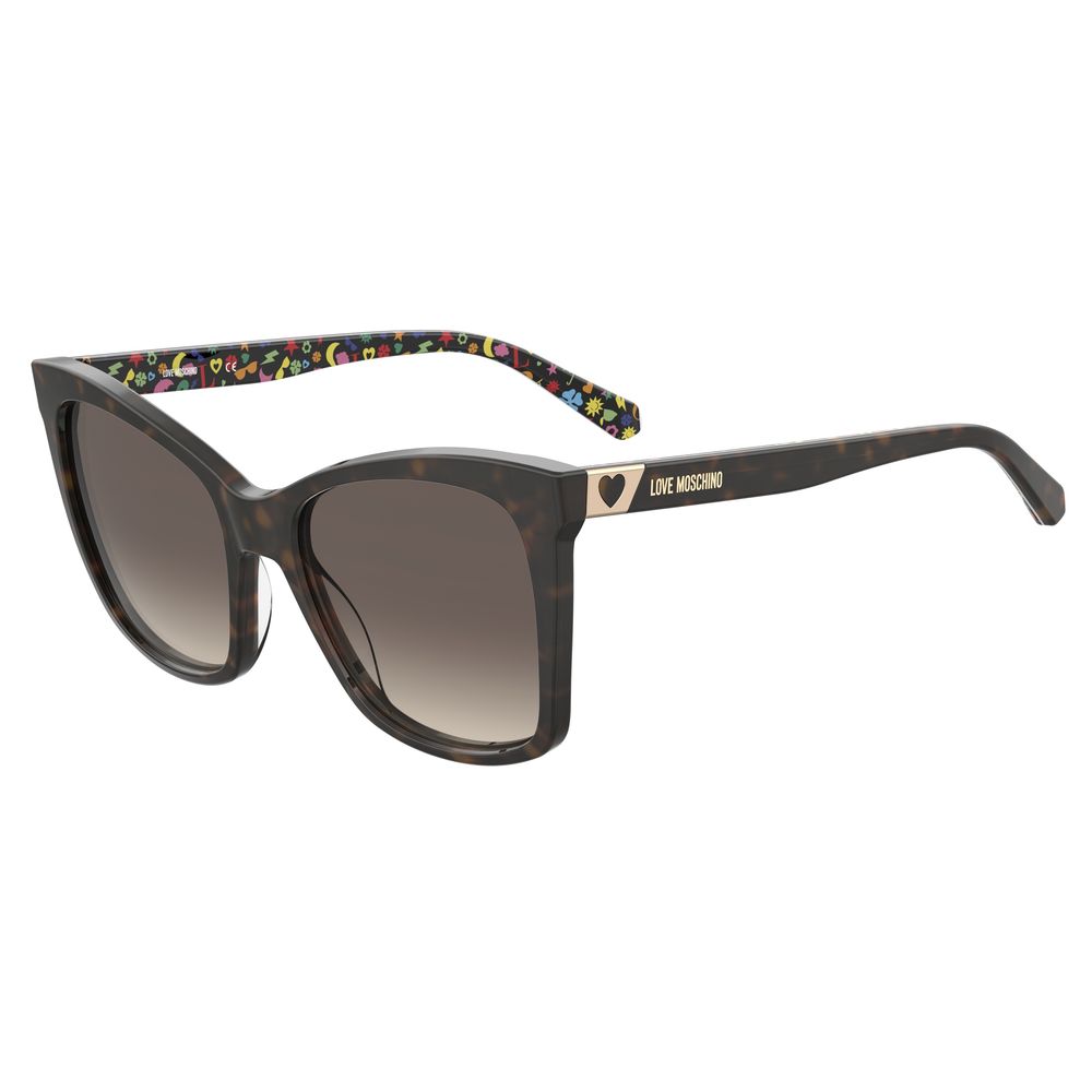 

Солнцезащитные очки из коричневой щетины Love Moschino, Brown