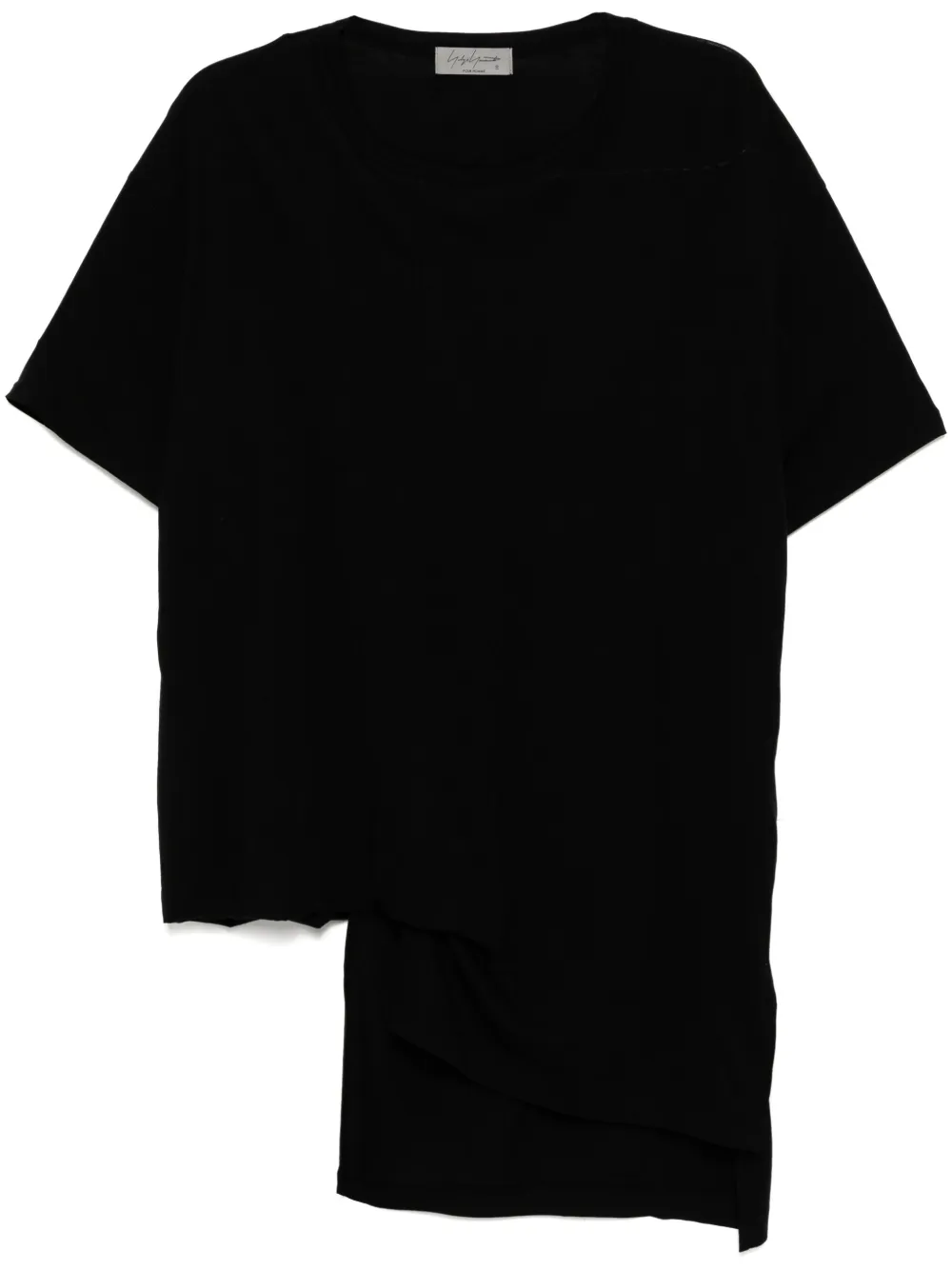 

Футболка асимметричного кроя Yohji Yamamoto, черный