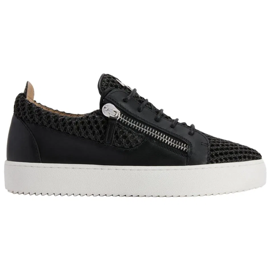 Кеды Giuseppe Zanotti Leather Low Top Black — фото 3