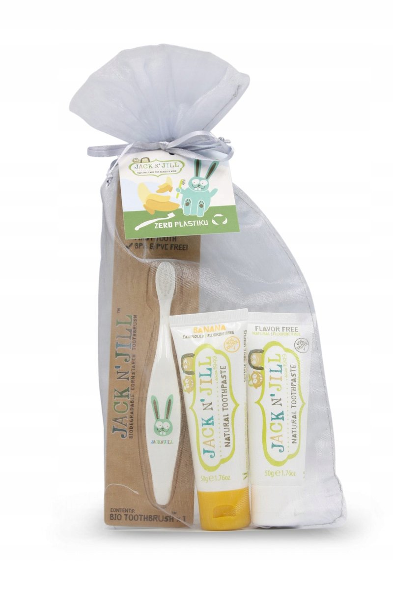 

Набор для чистки зубов для детей Organic Jack N'Jill Bunny