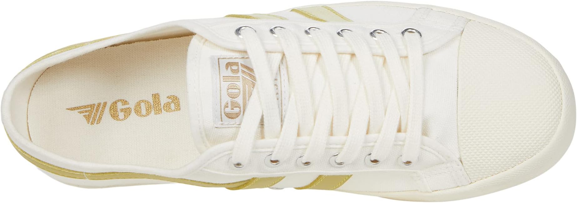 Кроссовки Gola Coaster, Off-White/Lemon — фото 2