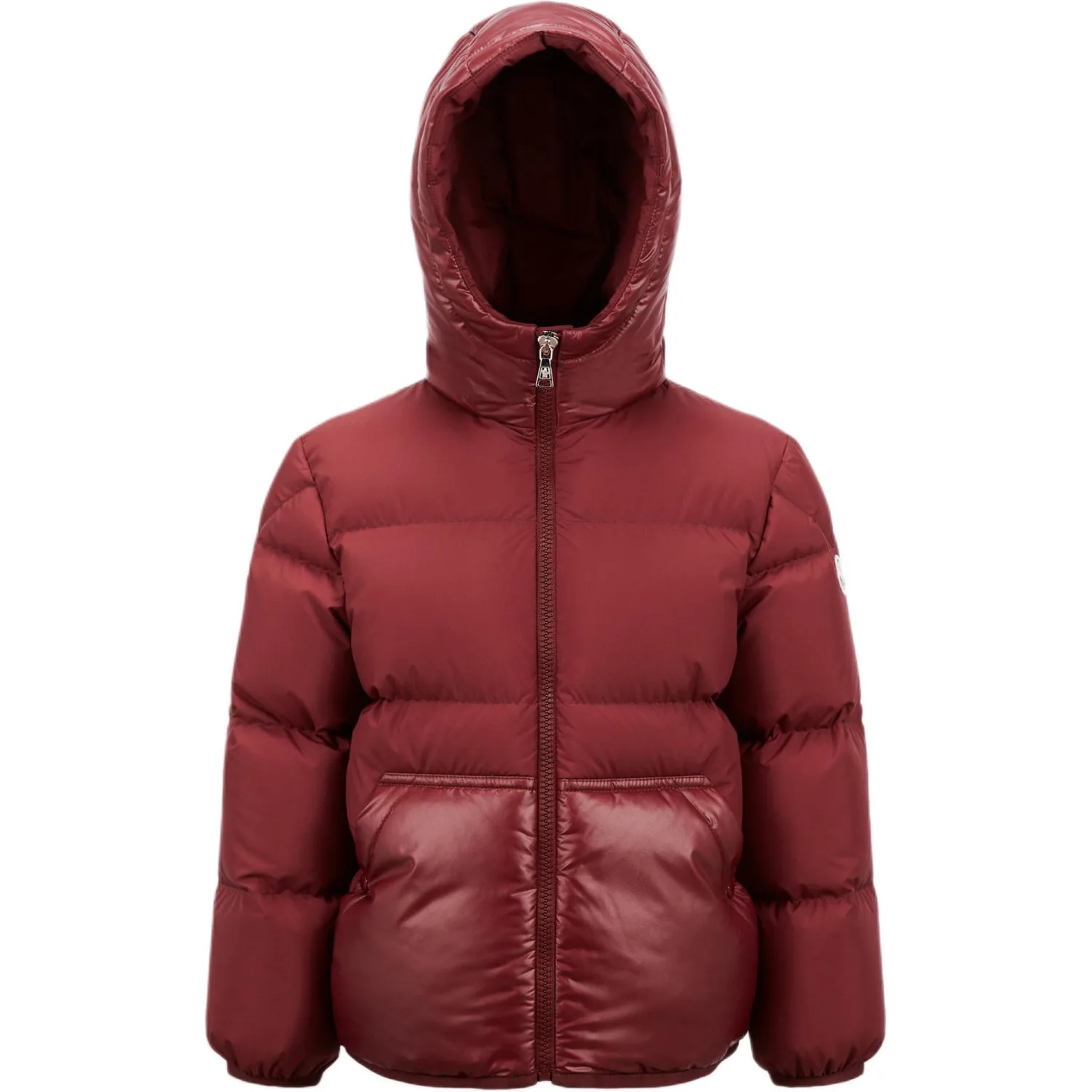 Moncler Утепленная куртка бордового цвета для детей 3-7 лет — фото 3