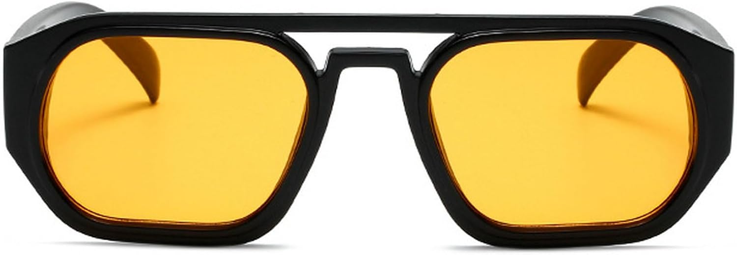 

Ретро солнцезащитные очки с двойной перемычкой, многоугольные, квадратные, женские, модные, зеленые и оранжевые, с защитой от УФ-излучения UV400, мужские солнцезащитные очки с градиентным покрытием mincl, Orange