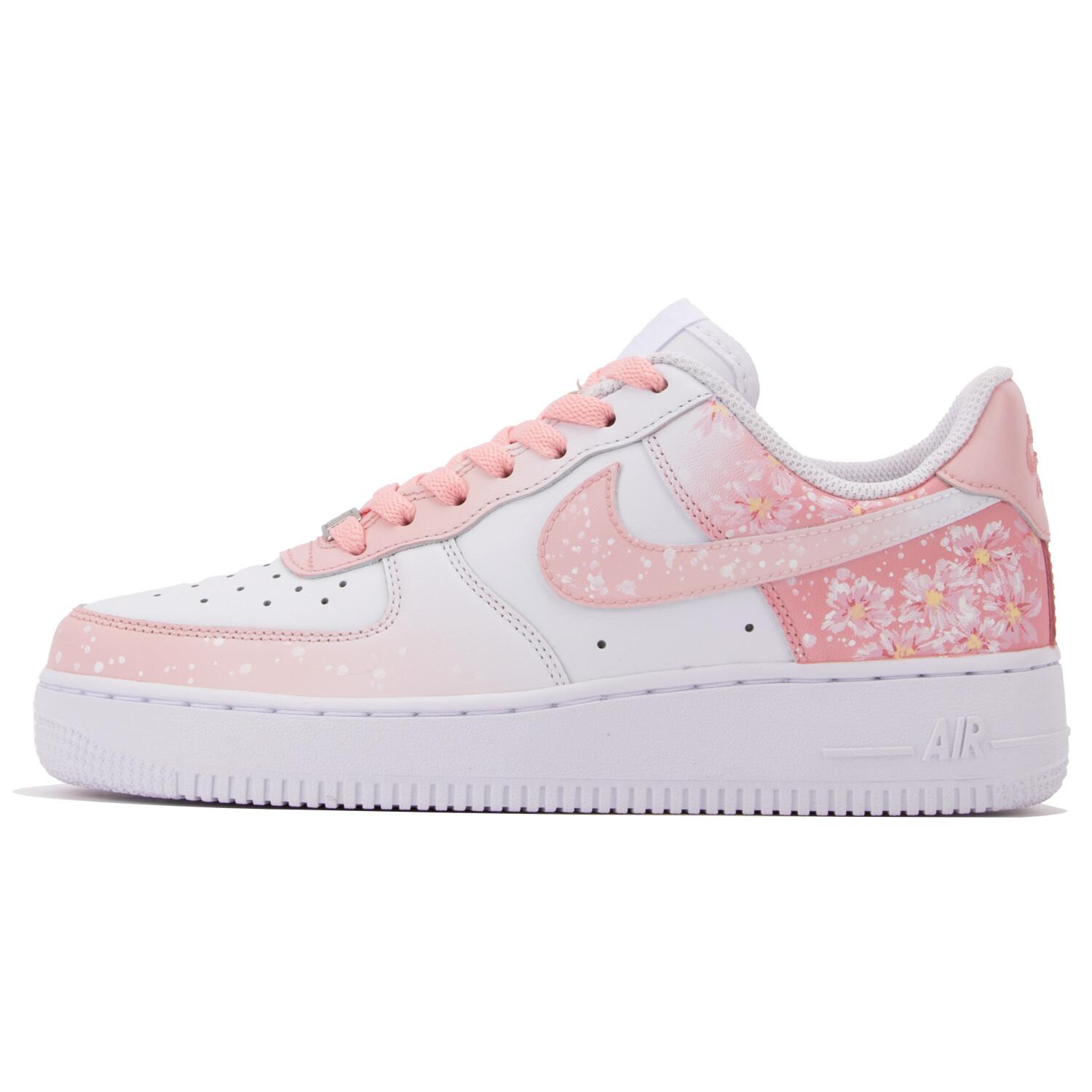 

Кроссовки Nike Air Force 1 Skateboard Shoes Women's Low-Top Pink/White, Белый, Кроссовки Nike Air Force 1 Skateboard Shoes Women's Low-Top Pink/White
