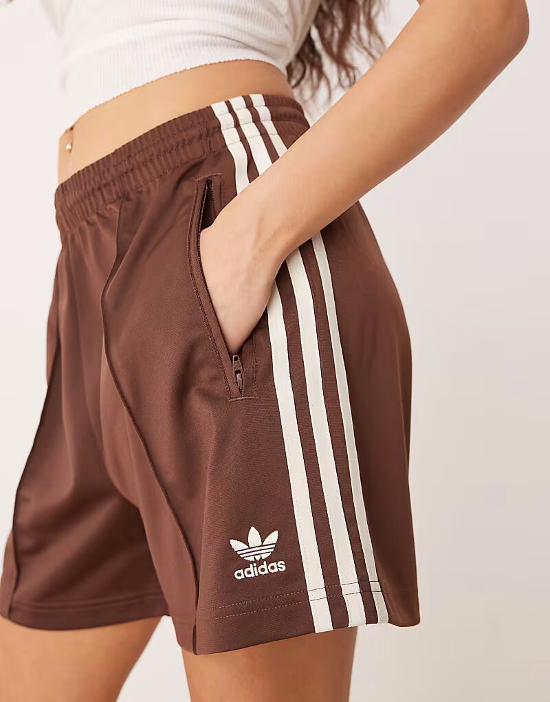 Шорты Adidas Originals Firebird коричневого цвета — фото 3