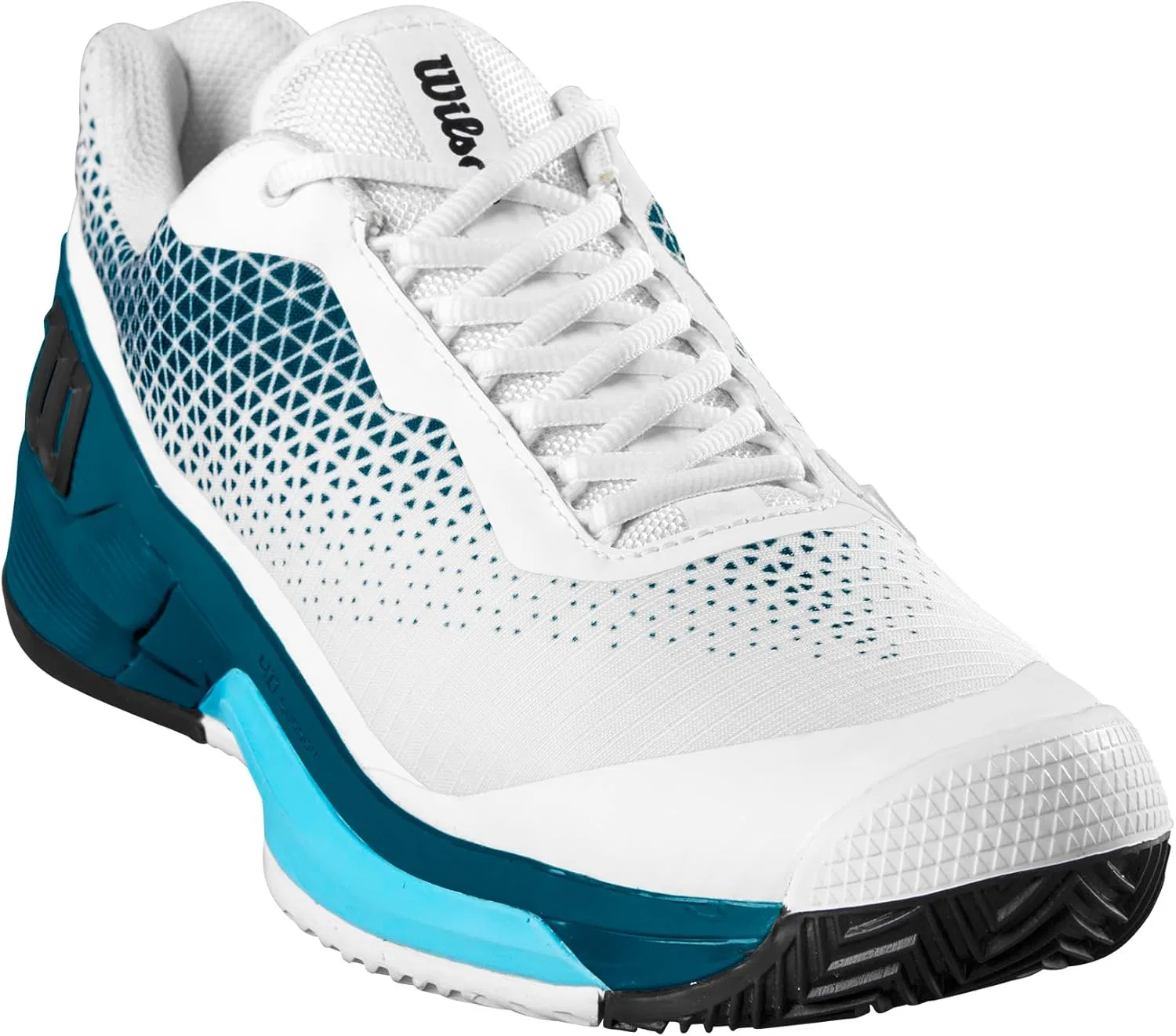 Кроссовки теннисные мужские Wilson Rush Pro 4.0 Clay, White/Blue Coral/Blue Atoll