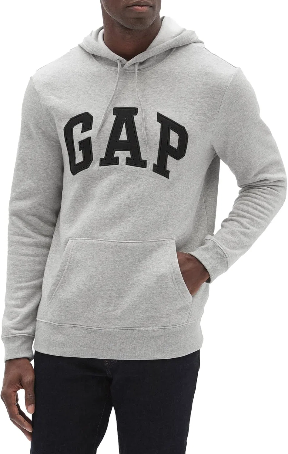 Худи мужское с логотипом GAP, Light Heather Grey