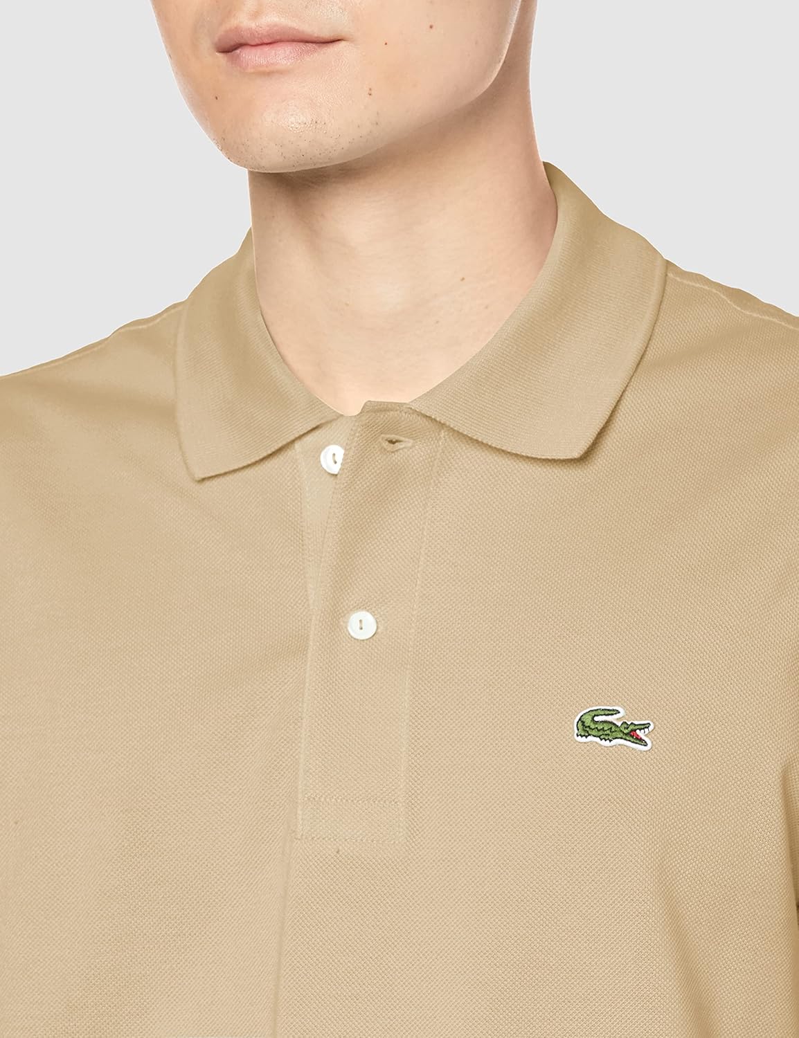 Поло LACOSTE Классическое поло с коротким рукавом L.12.12 для мужчин L1212LJ-99, цвет Tan — фото 2