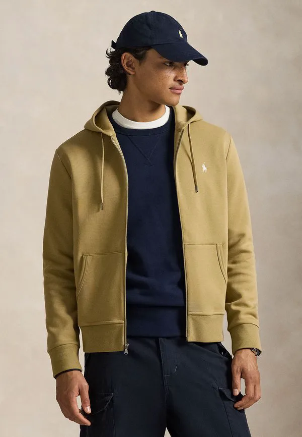 Толстовка с капюшоном, длинными рукавами и застежкой-молнией Polo Ralph Lauren, Sand — фото 3
