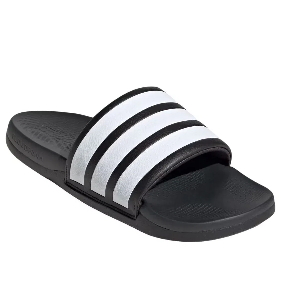 Шлепанцы Adidas Adilette Comfort 2.0 'Black White' HP6999, черный — фото 4