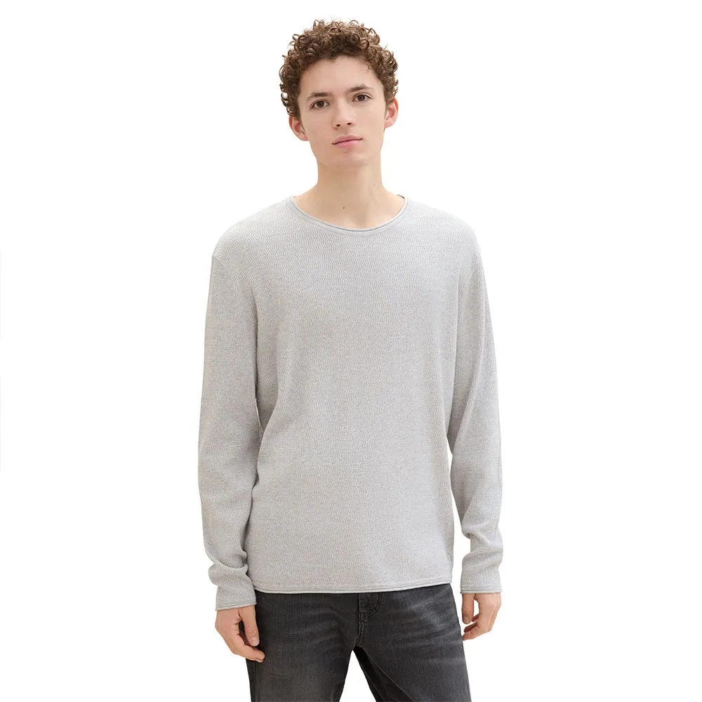 

Свитер Tom Tailor Structured Roll Edge Knit, серый