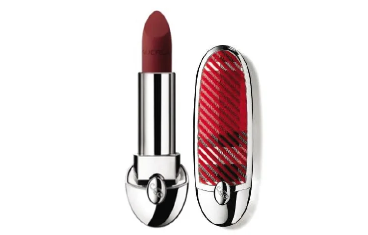 GUERLAIN Помада-слимк British Checkered Shell Vintage Edition Gemstone матовая шелковистая крем-текстура 3,5 г, N°258+ English check housing — фото 3