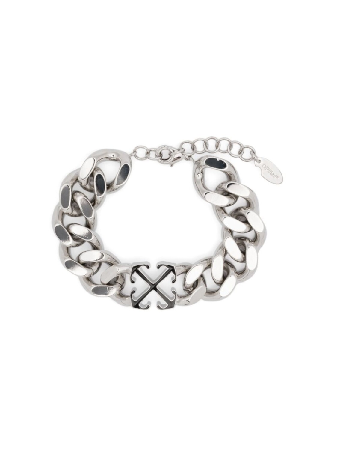

Браслет Enamel Arrow Off-White, серебряный