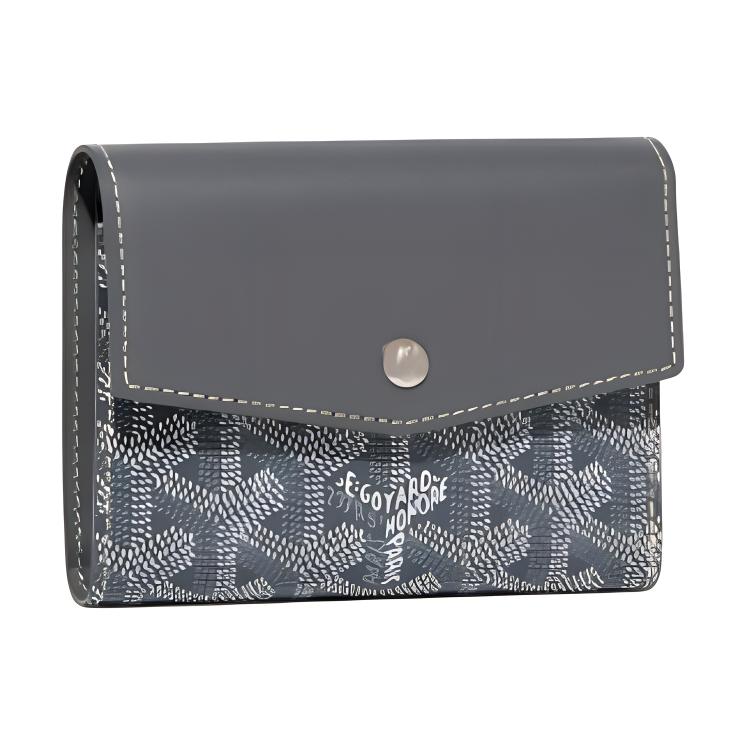 

GOYARD Холщовый кошелек из телячьей кожи унисекс серый