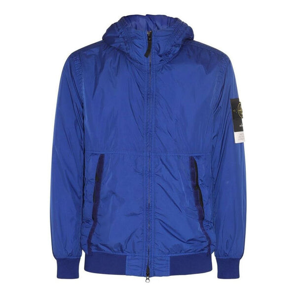 

Куртка logo patch hooded track jacket 'blue' Stone Island, синий