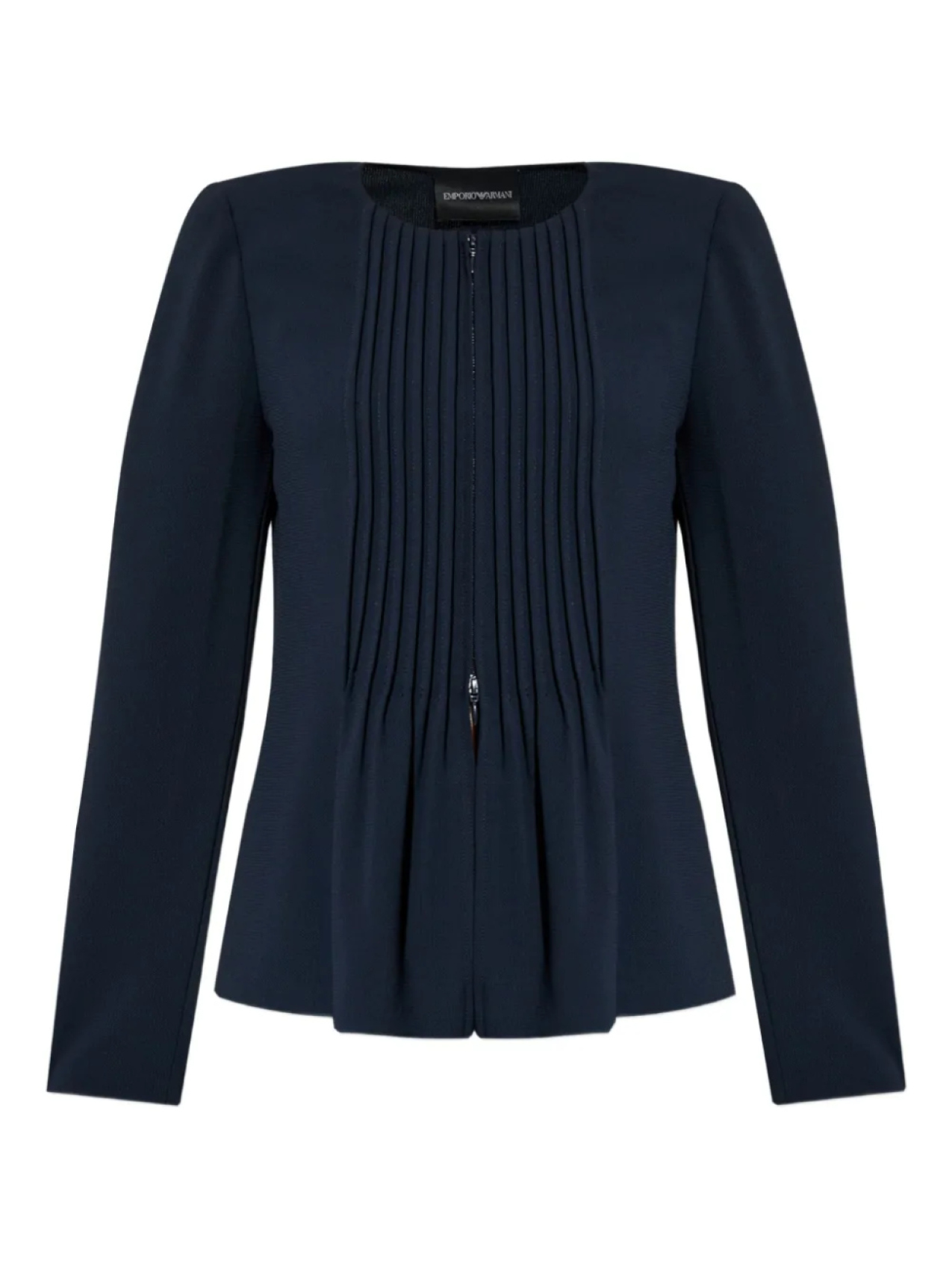 

Приталенный жакет со складками Emporio Armani, синий
