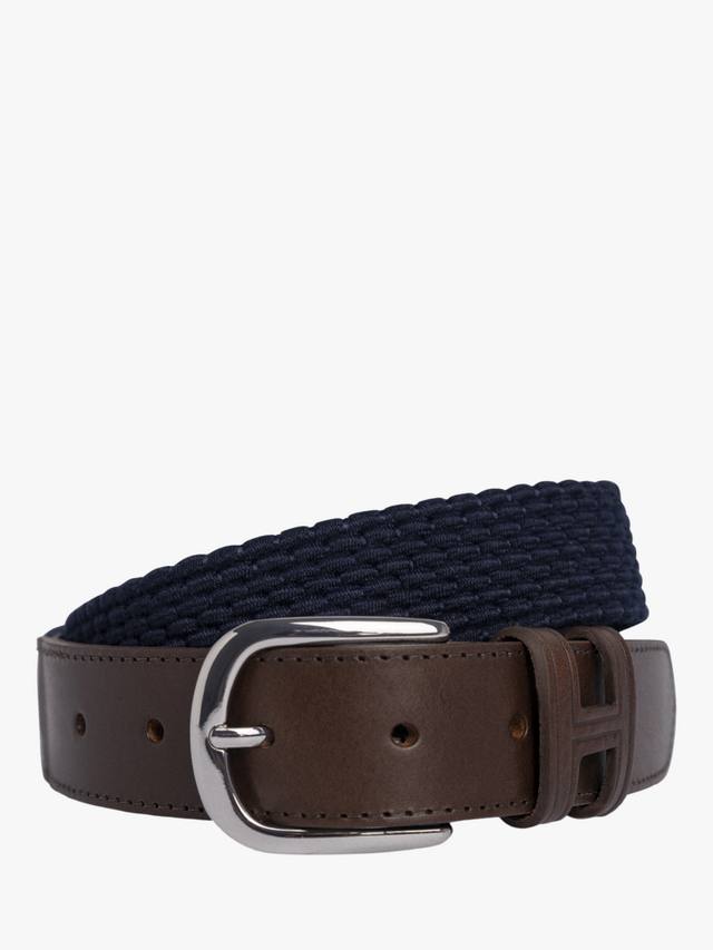 

Ремень с кожаными плетёными наконечниками Hackett London, Burgundy Red