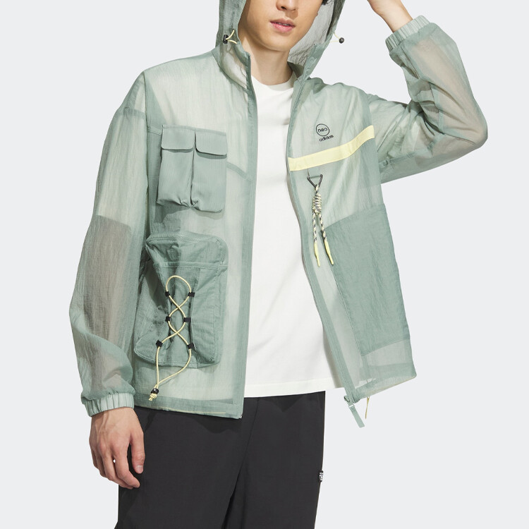 Куртка мужская пыльно-зеленая Adidas Neo, зеленый — фото 4