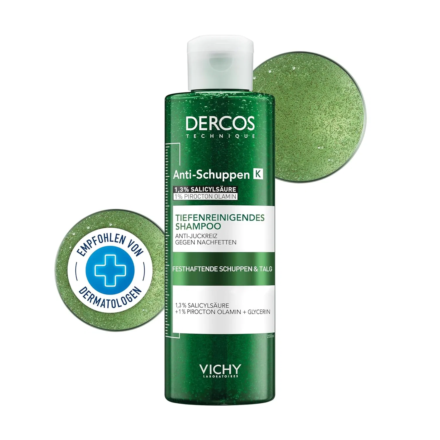 Шампунь Vichy Dercos Anti-Dandruff K для жирной и чувствительной кожи головы, 250 мл Vichy