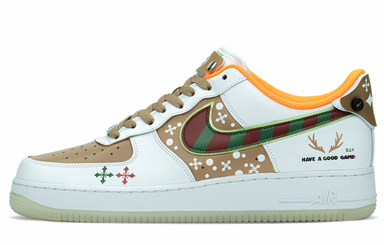 

Кроссовки Nike Air Force 1 Skateboard Shoes Unisex Low-Top Red/Green/Khaki