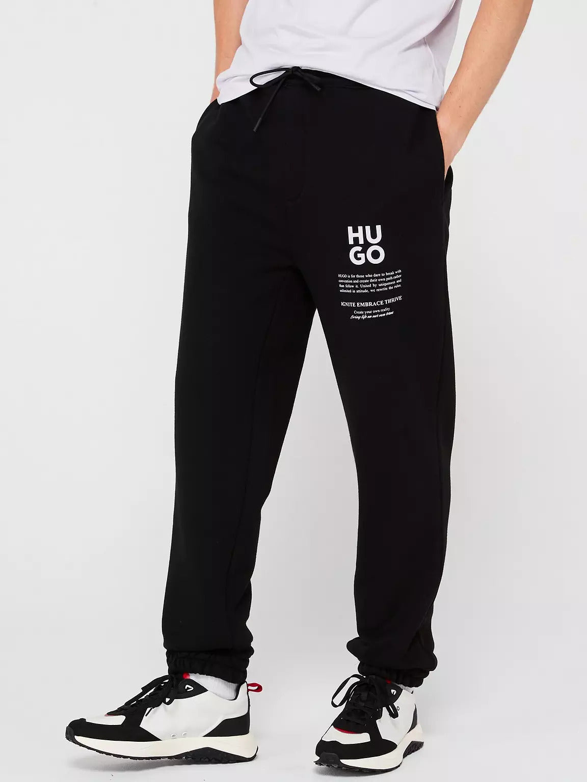 

Мужские спортивные штаны Hugo Dapurlonga Square Logo, черные Hugo Boss