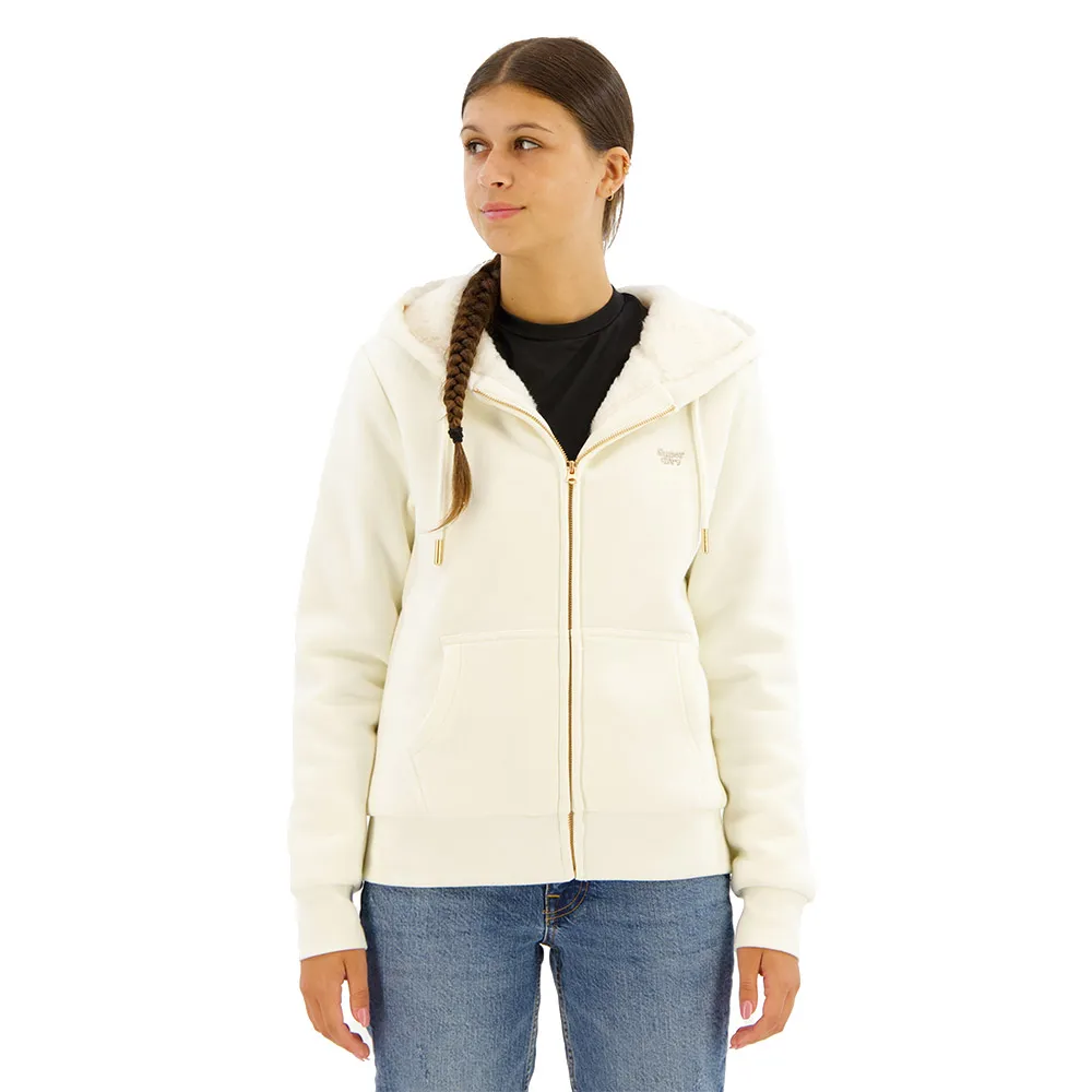 

Толстовка Superdry Essential Borg Lined full zip, белый