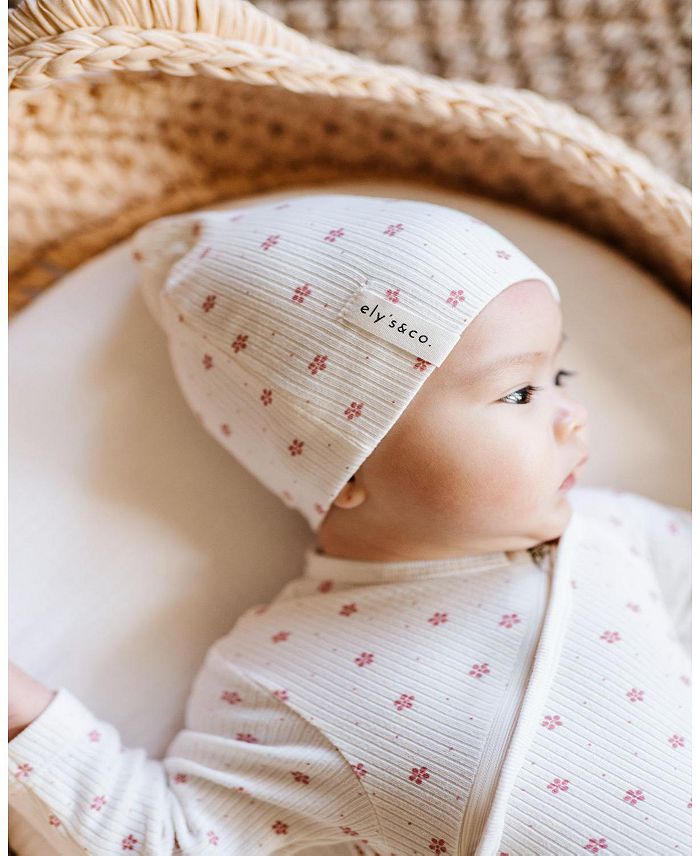 Унисекс хлопковый комбинезон с молнией и резинкой для малышей - Baby Ely's & Co., розовый — фото 4