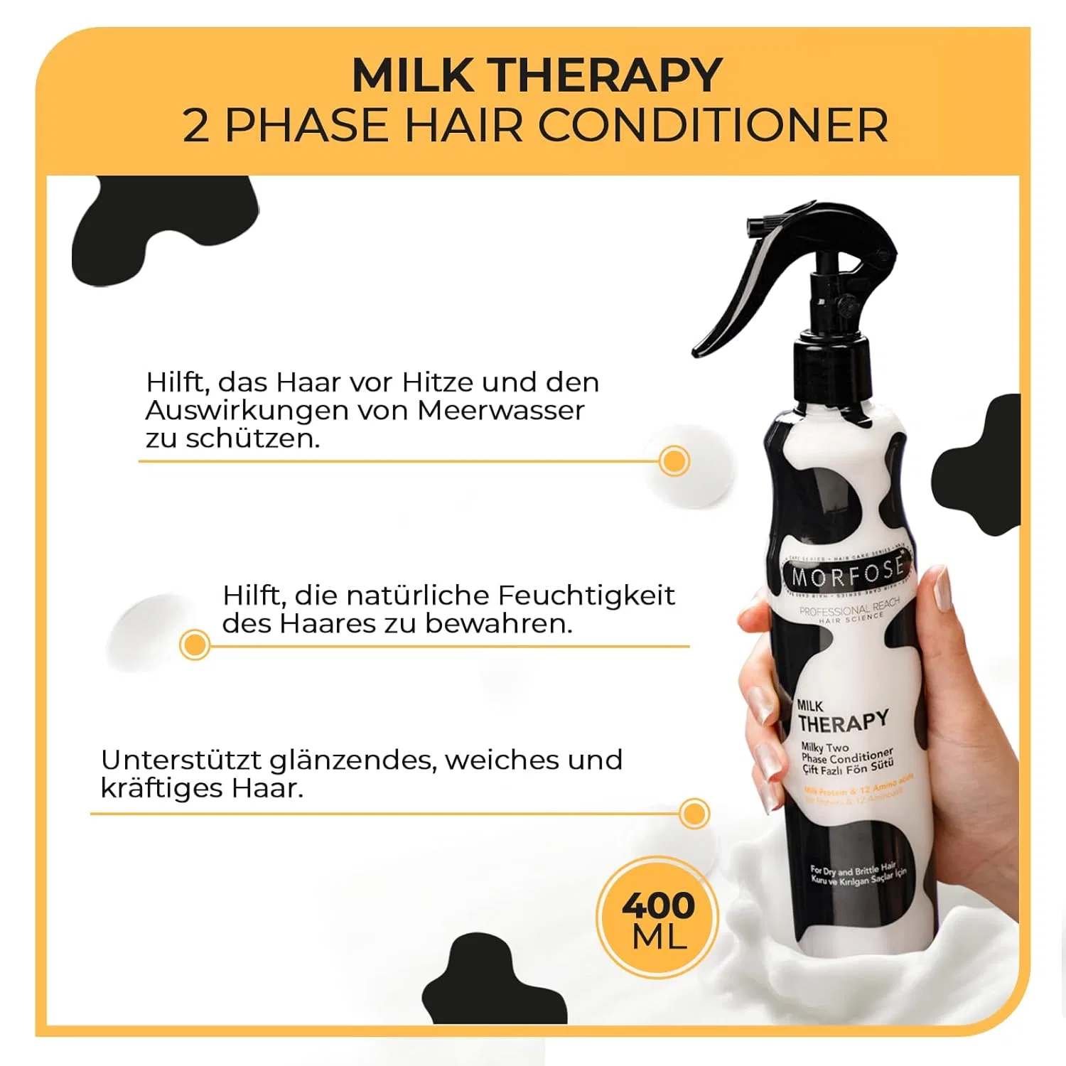 Двухфазный кондиционер «Milk Therapy» 400 мл от MORFOSE — фото 3